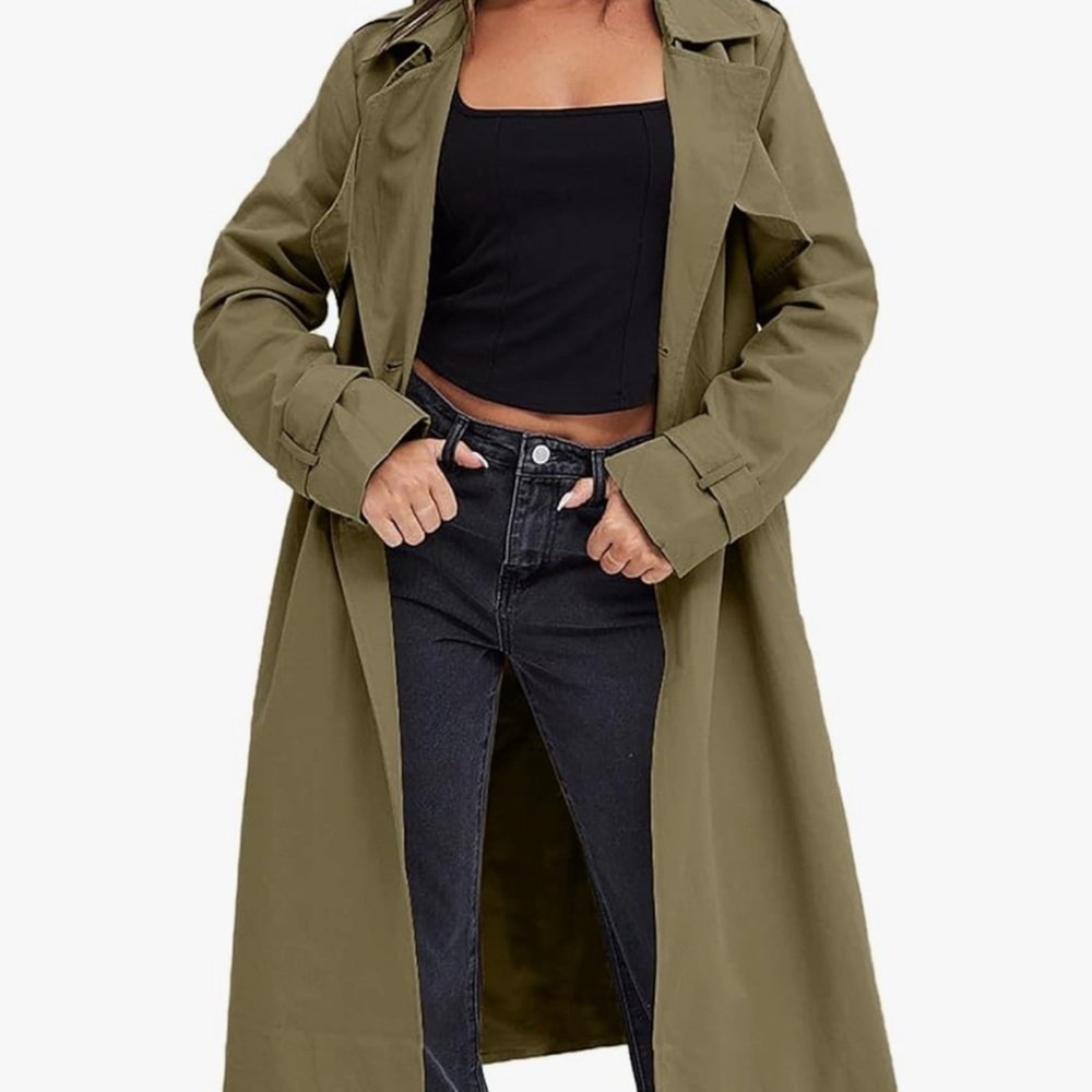 Olive Green Trench Coat
